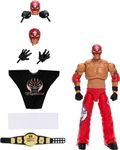 Mattel WWE Ultimate Edition Action Figure Rey Mysterio Fan TakeOver Collectible with Interchangeable Accessories, Extra Heads & Swappable Hands, HVV70