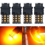 BlyilyB Amber 2835 33SMD LED Light bulbs 3156 3157 3057 4157 For Car Turn Signal Lamp (Pack of 4)