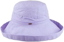 Scala Women's Cotton Hat with Inner Drawstring and Upf 50+ Rating,Lavender,One Size
