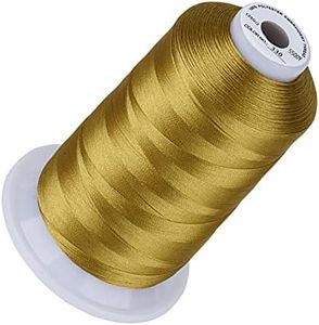Simthread 5500Yds Embroidery Thread, 5000M High-Yardage 40WT 100% Polyester Thread – 170+ Vivid Colors, High-Speed Rated – Compatible with Brother, Singer, Janome & More - Russet Brown 330