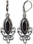 1928 Jewelry Renaissance Glam Crystal Filigree Drop Earrings, Alloy Steel, crystal