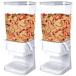 Conworld Cereal Dispensers, Candy Dispenser, Big Dry Food Cereal Dispenser Countertop, Not Easy to crush Food, Can Hold Cereal, Small Snack, for Home Office Hotel Commercial Bar, White (2 Pcs)