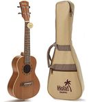 Hola! Music HM-127MG+ Deluxe Tenor Ukulele, Mahogany w/Binding and Aquila Strings