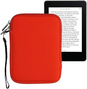 kwmobile Custodia Universale per eReader - Copertina in Neoprene arancione con Chiusura a Zip - Misura 17 x 12 x 2 cm - Astuccio portatablet