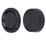 JJC Body Cap + Rear Lens Cap Set for Nikon F Mount DSLR Cameras & Nikon F Mount Lens System (1 Set)