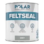 Polar Premium Grey Felt Seal - 1 Litre - Instant Waterproof Roof Sealant - Ideal for Flat or Pitched Felt, Shed & Garage Roofs - Easy to Apply