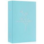 Lanpn Photo Album 6x4 Slip in, OUR MEMORIES Linen 300 Pockets Photo Albums Holds Landscape Only 10x15cm Picture Teal