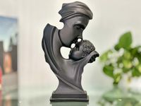 URBAN SENSE™ | Couple Family Statue | Ceramic Thinker Sculpture | Home Decor Items for Living Room Show Piece | Table Artifact | (Mother & Child)