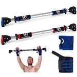 VIGOR FITNESS Pull Up Doorway Multi Functional No Screws Bar - Weight Training Workout Adjustable Equipment with Locking Mechanism Suitable for Indoor & Outdoor for Body Strength, Gym and Home Fitness