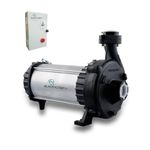 EUROMOLTEN 1.5Hp Open Well Submersible Pump, 5 Star BEE certified and ISI certified, Dual Carbon Bush Technology, Head 125 feet (Heavy Duty Pump) (5 Star BEE certified + ISI certified (10mtrs Cable))