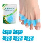 Welnove Toe Separators for Women, Toe Spacers, Toe Straightener for Women Men -Bunion Corrector Toe Stretcher for Hammertoe Yoga Practice,Small(5 Pair)