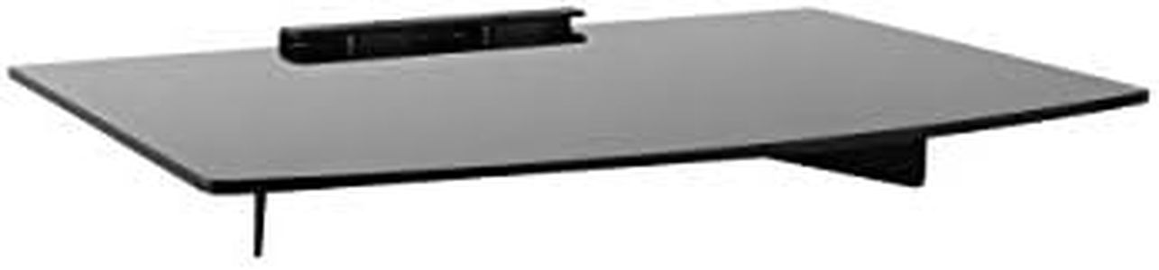 TechOrbits Glass Wall Shelf – Wall Mount Shelf for DVD Multi Media Components – Floating Entertainment Console