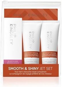 Philip Kingsley Haircare Smooth & Shiny Travel Set, Re Moisturizing Shampoo and Conditioner, Hydrates Coarse, Wavy and Frizzy Hair, With Elasticizer Deep-Conditioning Hair Mask