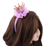 Babymoon Princess Girl’s Pearl Baby Crown Headband | Hair Accessories | Purple