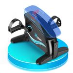 MOSUNY Electric Pedal Exerciser, Dual-Mode Mini Exercise Bike 15 Adjustbale Speed Remote Control, 80W Silent Motor, Arm & Leg Bike for Home & Office | Compact Under Desk Bike with LCD Display