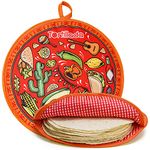 Tortillada - 30 cm Tortilla Warmer/Heat Container microwaveable Made of Cotton/Polyester (Red)