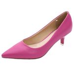 DADAWEN Women's Ladies' Elegant Pointed Toe Kitten Heels Pumps Shoes Rose Red 9 US