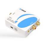 Orei DA21 Optical SPDIF/Coaxial Digital to RCA L/R Analog Audio Converter with 3.5mm Jack Support Headphone/Speaker Outputs