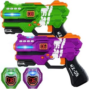 Laser Tag Guns Set of 2 Laser Tag with Digital LED Score Display Vests for Teens, Family and Adults Fun,Birthday Gift Toys for Kids Ages 8 9 10 11 12+Year Old Boy & Girls(New)