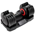 SLOVIC Adjustable Dumbbell Set for Home Gym | Dumbbell from 1.8 kg to 11.5 kg | 5 Weight Combinations for Fitness and Workouts | Safety Lock Tray | Metallic Shifting Mechanism | Pack of 1