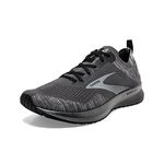 Brooks Men's Cascadia 14, Black/Raven/Cherry Tomato, Medium, Blackened Pearl/Grey/Black, 8