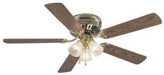 Hardware House LLC 41-5869 Bermuda 52-Inch Flush Mount Ceiling Fan, Oak or Walnut