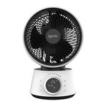 Igenix IGFD4009W Air Circulator Turbo Fan with 360° Horizontal & 90° Vertical Oscillation for Optimal Air Circulation, Turbo Design for Powerful Airflow, 12 Hour Timer, 9 Inch, White