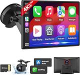 9" Wireless Apple CarPlay Android Auto Screen - 4K Dash Cam, GPS Navigation, HD Touchscreen, AirPlay, 1080P Backup Camera, Car Stereo - by Jataza