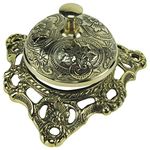 Treasure Gurus Antique Style Ornate Solid Brass Hotel Counter Desk Call Service Bell
