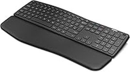 Arteck Universal Wave Ergonomic Keyboard with Palm Rest Multi-Device Full Size Wireless Bluetooth Keyboard for Windows, iOS, iPad OS, Android, Computer Desktop Laptop Surface Tablet Smartphone