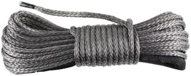 Synthetic Winch Line Cable Winch ATV UTV Quad Dyneema SK78 Plastic 4x4 Offroad wi (1/4 x 48' （5 mmx15 M）)