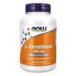 NOW Supplements L-Ornithine 500mg Capsules, 120 Count