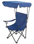 Arcanine Portable Camping Chair with Canopy Foldable Sun Shade for Beach Camping,Camping Chair with Carry Bag for Outdoor, Folding Outdoor Fishing Sports,Cup Holder, Lawn Chairs (Canopy Chair)