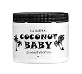 Coconut Essentials Coconut Baby Oil Organic Moisturizer for Cradle Cap Treatment | Eczema & Psoriasis Relief | Massage Oil for Sensitive Skin | Hair Growth & Diaper Rash prevention| 4 fl oz