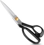 Gemsy YDL white Blade Scissors for Cloth Cutting, Best Professional Stainless Steel Fabric Sewing Rubber Handle Scissor for Tailoring, Stiching, Craft, Vegetable, Machine Shear for Tailor (12)