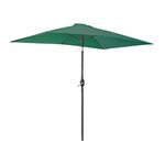 Greenbay 2x3m Garden Parasol Umbrella Patio Outdoor Sun Shade Aluminium Crank Tilt Mechanism Green