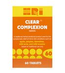 HRI Clear Complexion 60 Tablets - for Symptomatic Relief of Minor Skin Conditions Such as Spots, Pimples, Blemishes, Mild Acne, Mild Eczema. 1 Pack