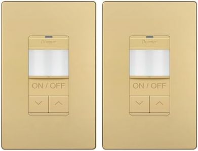 LIDER Motion Sensor Dimmer Switch, 200W, LED/CFL, 3-Way, Matte Gold, 2-Pack