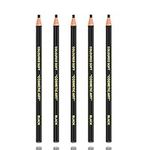 Waterproof Eyebrows Pencil Microblading Eyebrow Pen Supplies Pull Cord Peel-off Brow Pencil Create Long-Lasting Clear Wild Eyebrows (5 Black)