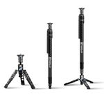 SIRUI SVM-145 Rapid Monopod with Feet, 57” Professional Carbon Fiber Camera Monopod, One-Step Rapid Height Adjustment, Lightweight Travel Monopod for DSLR Camera, Modular 3 in 1, Max Load 22lbs