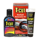 T-Cut Black Color Fast Polish, Scratch Remover plus Headlight Restoration Kit