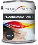 Floorboard Paint for Wooden Floors - Attractive Satin Finish (5 Litre, Black)