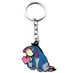 Piglet Tigger Eeyore Winni Pooh Keychain, Environmental Zinc Alloy Key Chain, Anime Gifts Key Ring for Boys, Girls and Women, 3