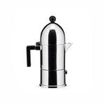 Alessi La Cupola Espresso Coffee Maker, 1 Cup, Black, (A9095/1 B)