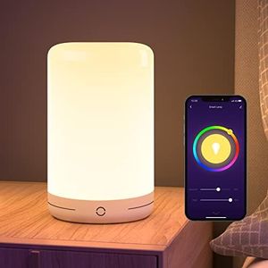 LB3 Smart Lamp, LED Bedside Touch Lamps Compatible with Alexa and Google Home, App Go_sund Control, RGB Color Changing Dimmable & Warm White Night Light for Bedroom, USB Powered