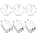 iPhone Charger - 3 Pack USB Wall Ch