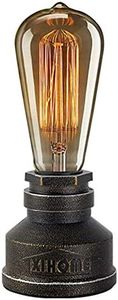 XIHOME Vintage American Village Type Desk Light Creative Table Lamp Alloy Metal Water Pipe Table Night Lights,Rustic Loft Industrial Steampunk Retro Base E26 Holder Fitting Lighting Fixture LED Edison