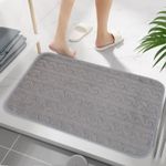 HomeCloud Memory Foam Bath Mat | Step into Luxury and Safety with Our Non-Slip, Washable, and Soft Floor MatTransform Your Bathroom and Floor Experience | 60x40cm | 12mm Thickness (S_BathMat_Grey)