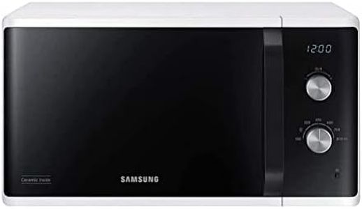 Samsung MW3500 Mikrowelle MS23K3614AW/EG / 800 W / 23 L Garraum / 48, 9 cm Breite / Kratzfester Keramik-Emaille-Innenraum / 6 Leistungsstufen / Weiß