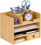 Navaris Bamboo Desk Organizer - Woo